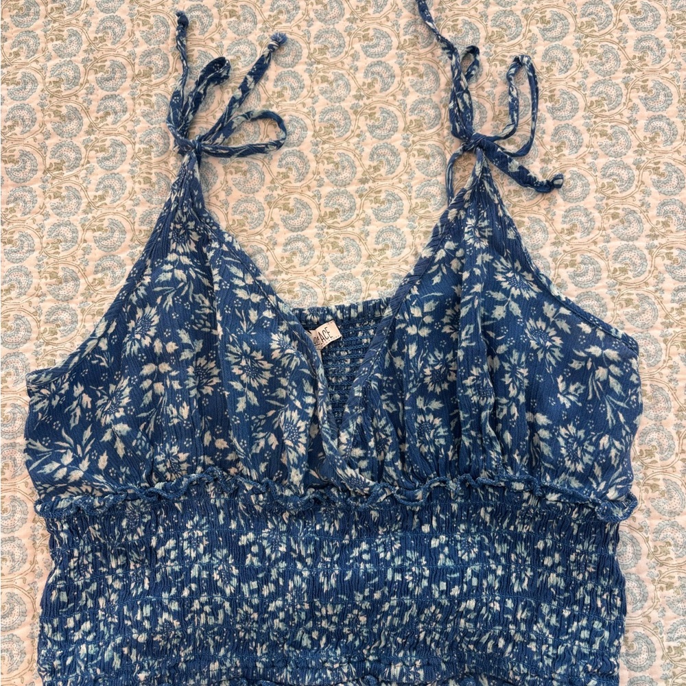 Floral Blue Women's Top